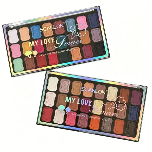 1 24-Color Eyeshadow Palette -Long-lasting Wear Multi-Use Powder for Eye