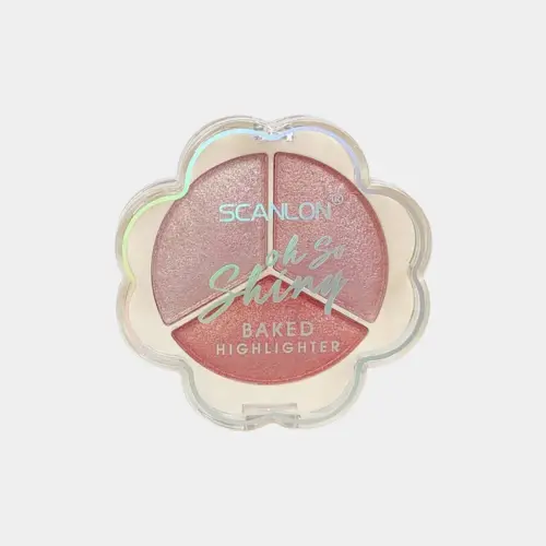 8-3 SCANLON Shiny Baked 3 Shade Glow Highlighter Palette