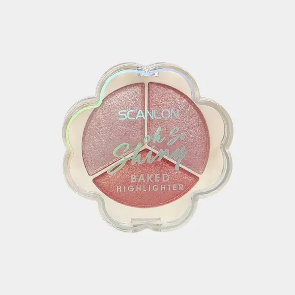 8-3 SCANLON Shiny Baked 3 Shade Glow Highlighter Palette