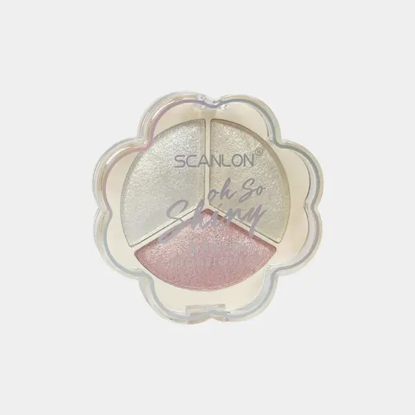 8-4 SCANLON Shiny Baked 3 Shade Glow Highlighter Palette