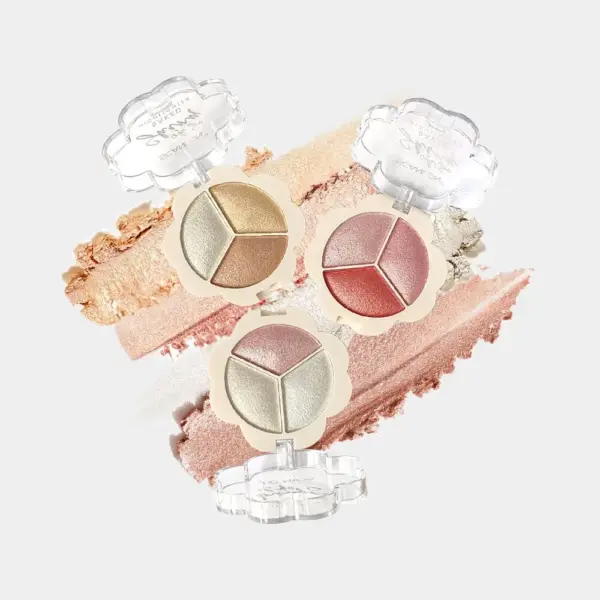 8-5 SCANLON Shiny Baked 3 Shade Glow Highlighter Palette
