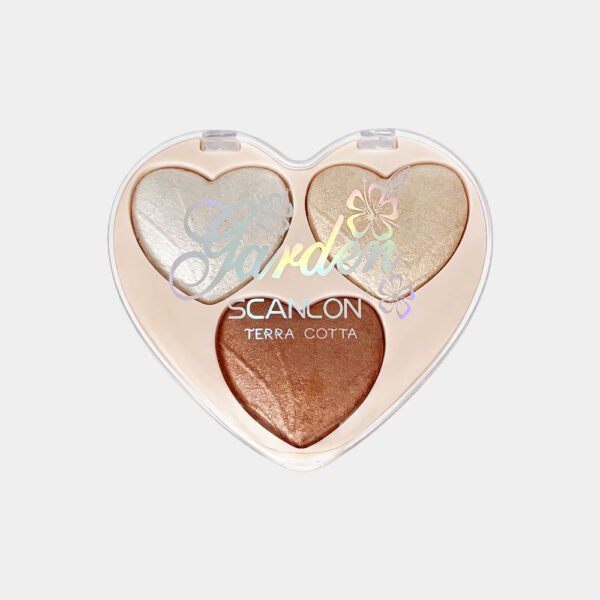 TE835主图-2 SCANLON Terra Cotta Garden 3-Color Highlighter Palette