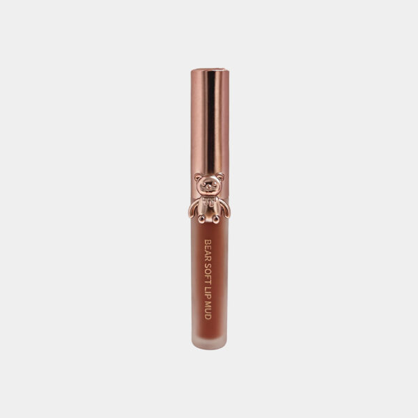 唇釉-1 Cute Bear Soft Matte Lip Mud - Long-Lasting Velvet Lip