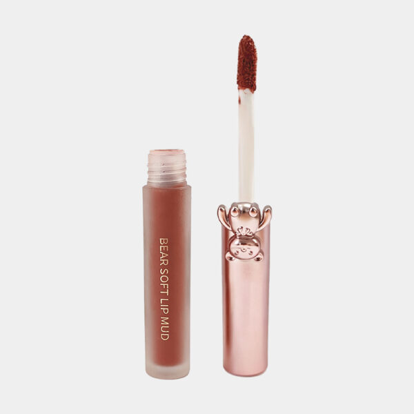 唇釉-2 Cute Bear Soft Matte Lip Mud - Long-Lasting Velvet Lip